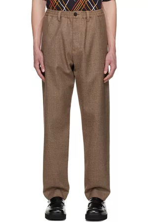 Marni Uomo Pantaloni leggeri estivi - Brown Textured Trousers