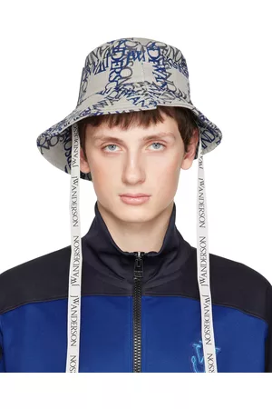 J.W.Anderson Uomo Cappello Bucket - Gray & Blue Asymmetric Bucket Hat