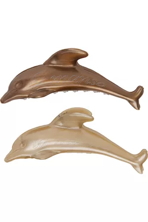 La Manso Donna Accessori per capelli - Brown & Beige Dolphin Hair Clip Set