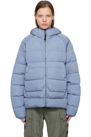 C.P. Company Donna Giacche - Blue Eco-Chrome R Goggle Down Jacket