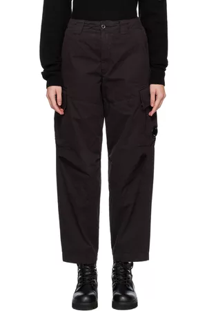 C.P. Company Donna Pantaloni - Black Microreps Loose Fit Trousers
