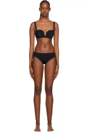La Perla Donna Bikini - Black Contrast Stitch Bikini Bottom