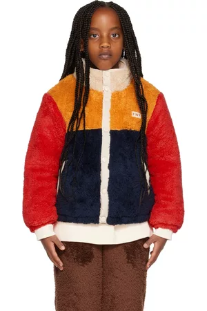 Tiny Cottons Giacche di pile - Kids Navy & Yellow Color Block Jacket