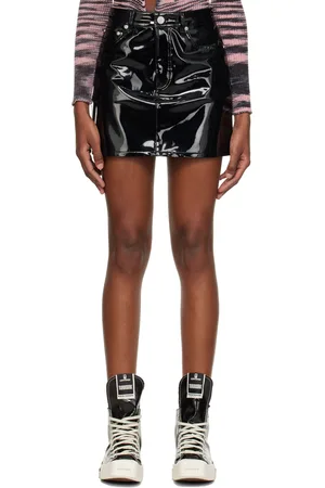 Frame Black Glossy Miniskirt