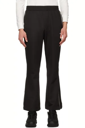 C2H4 Black Fairshaped Layer Panelled Lounge Pants