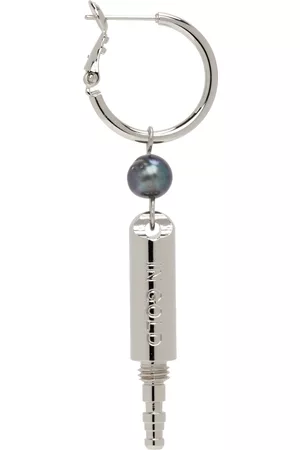 In Gold We Trust SSENSE Exclusive Silver Jack Earring