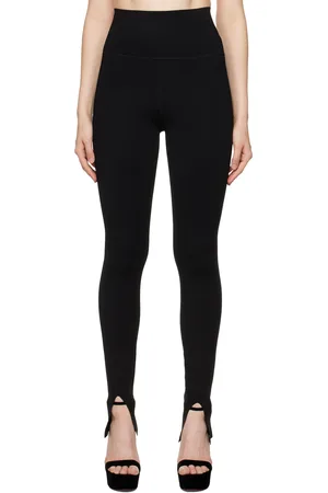 Victoria Beckham Black Split Front Leggings