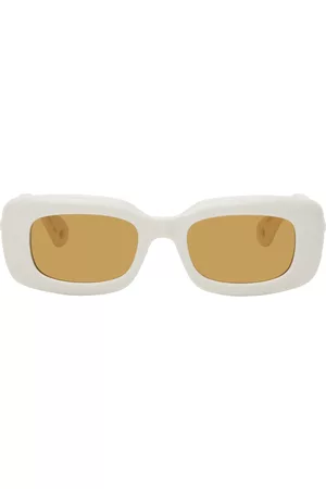 Lanvin White Rectangular Sunglasses