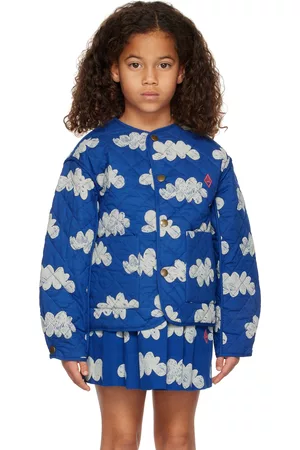 The Animals Observatory Kids Blue Starling Reversible Jacket