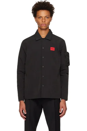 HUGO BOSS Black Crinkled Shirt