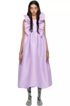 Kika Vargas Purple Whitney Maxi Dress