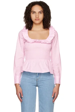 Ganni Pink Smock Blouse