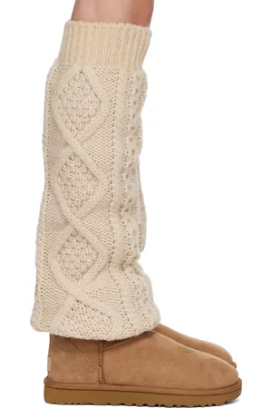 Tao & friends Donna Stivali - Brown & Beige Ugg Edition Cable Knit Boots