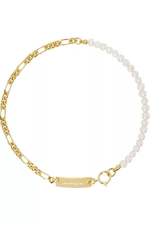 In Gold We Trust Thin Figaro Chain & Pearl Necklace