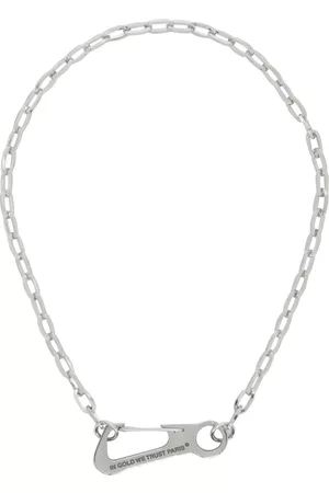 In Gold We Trust Uomo Collane - Silver Carabiner Necklace