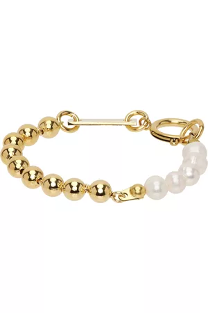 In Gold We Trust Uomo Bracciali - Ball Chain & Pearl Bracelet