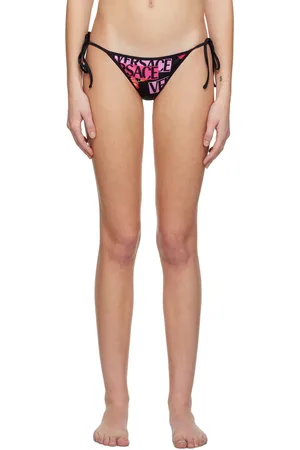 VERSACE Black Reversible Bikini Bottom