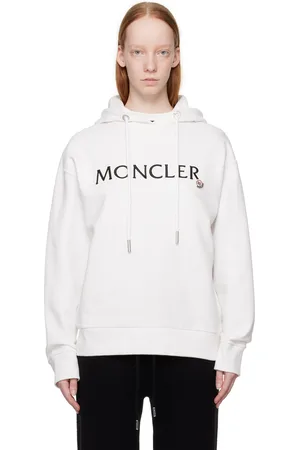 Moncler White Drawstring Hoodie