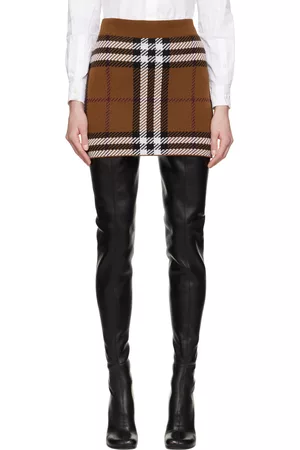 Burberry Brown Vintage Check Miniskirt