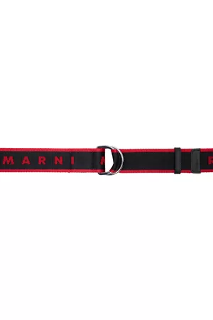 Marni Black & Red Slider Belt