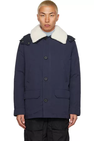 YVES SALOMON Uomo Giacche - Navy Detachable Liner Down Jacket