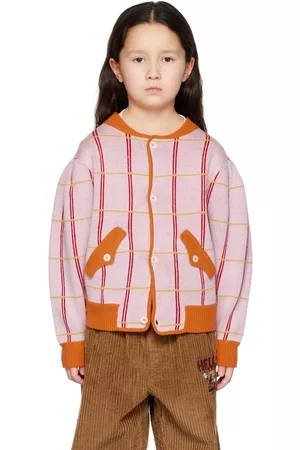 Ligne Noire Kids Pink Check Bomber Jacket
