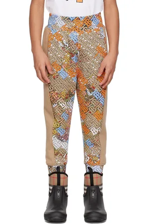 Burberry Kids Beige Monogram Map Lounge Pants