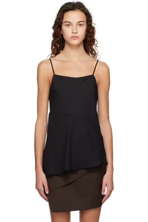 THEORY Black Draped Camisole