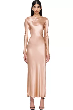 Bec & Bridge Gold Ren Long Sleeve Maxi Dress