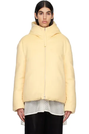 Yellow Hooded Down Jacket