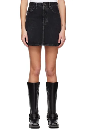 Acne Studios Button-Fly Denim Miniskirt