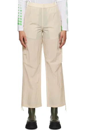 Ganni Beige Light Tech Drawstring Pants
