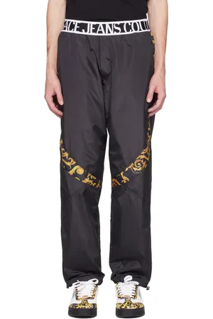 VERSACE Black Graphic Trousers