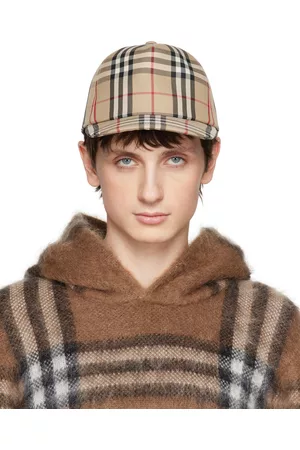 Burberry Uomo Cappelli con visiera - Beige Appliqué Vintage Check Cap