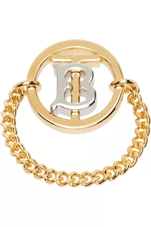 Burberry Donna Anelli - Gold Monogram Motif Ring