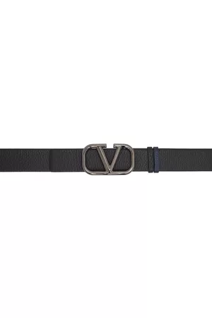 VALENTINO GARAVANI Uomo Cinture - Black & Navy VLogo Reversible Belt