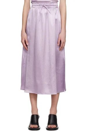 Max Mara Purple Freda Midi Skirt