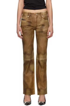 Diesel Donna Pantaloni di pelle - Tan L-Texa Leather Pants
