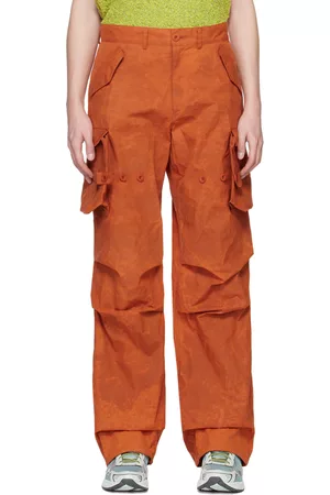 Andersson Bell Uomo Pantaloni cargo - Orange Fatani Crack Cargo Pants