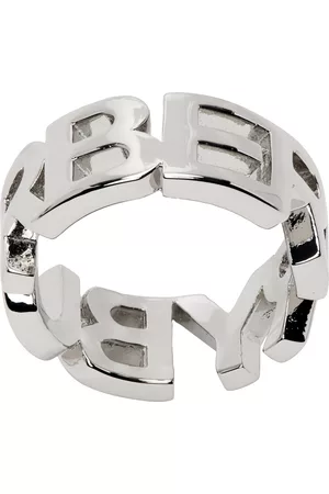 Burberry Silver Letter Logo Ring