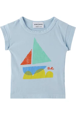 Bobo Choses Baby Blue Sail Boat T-Shirt