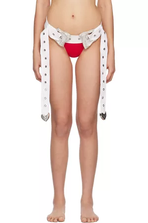 Poster Girl Donna Bikini - White & Red Ariel Bikini Bottoms