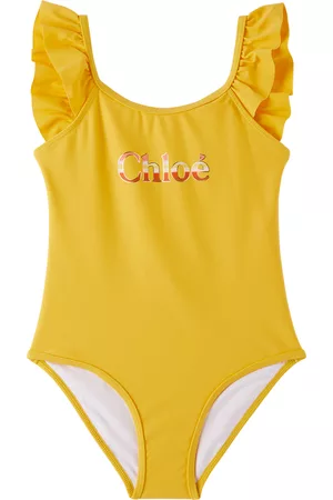 Chloé Bambina Costumi Interi - Kids Yellow Printed One-Piece Swimsuit