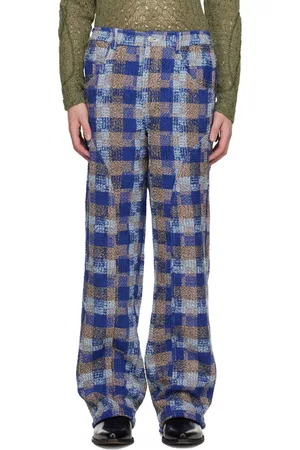 Andersson Bell Uomo Pantaloni - Blue Kenley Trousers