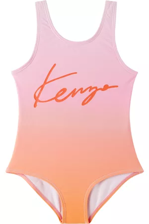 Kenzo Bambina Costumi Interi - Kids Pink & Orange Gradient One-Piece Swimsuit