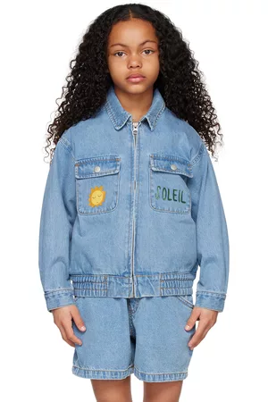 Jelly Mallow Giacche - SSENSE Exclusive Kids Blue Tournesol Denim Jacket