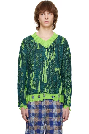 Andersson Bell Blue & Green Theydon Spider Sweater