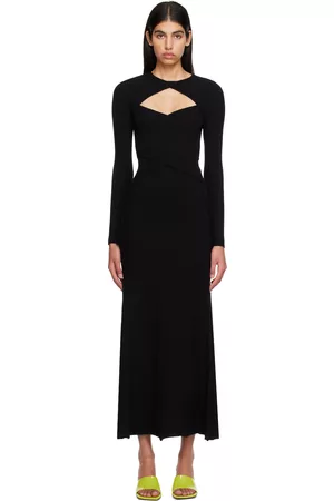 Msgm Black Cutout Maxi Dress