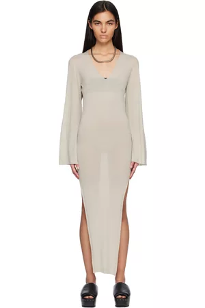 Rick Owens Off-White Toga Maxi Dress