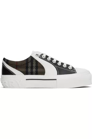 Burberry Black & White Vintage Check Sneakers